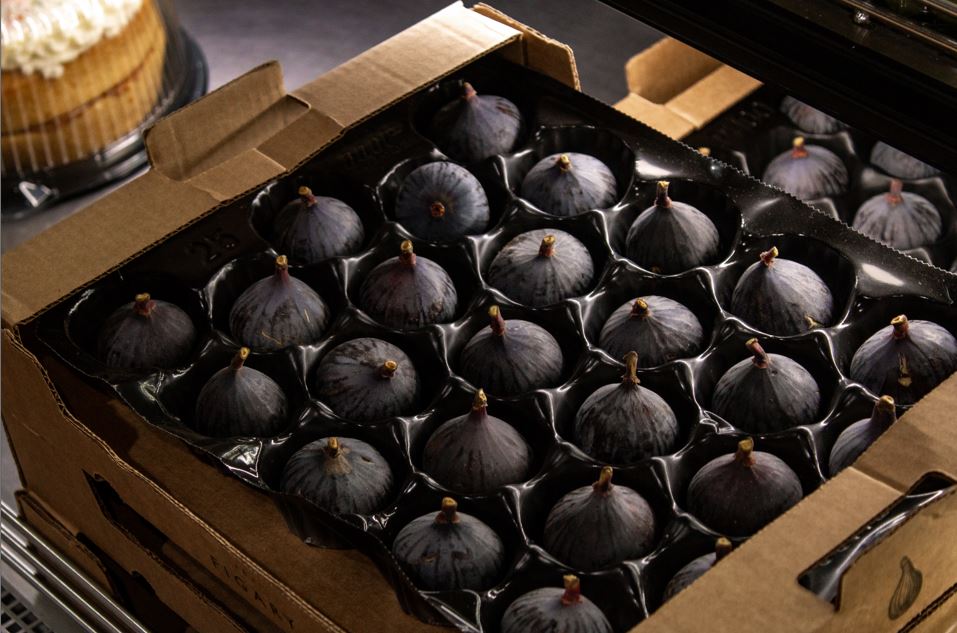 Freshly harvested figs in a carton at The Orchard Farmstall