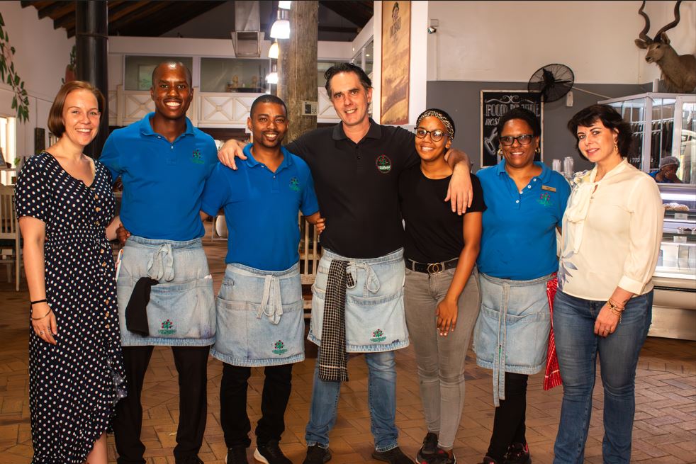 Staff at The Orchard Farmstall posing for a photo