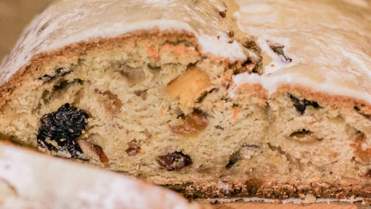 bread with raisins and nuts made when baking on a budget