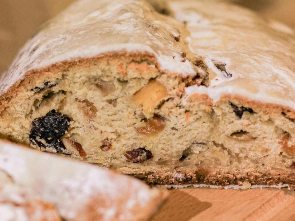 bread with raisins and nuts made when baking on a budget