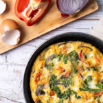 veggie frittata with ingredients depicting easy 30 minute meals