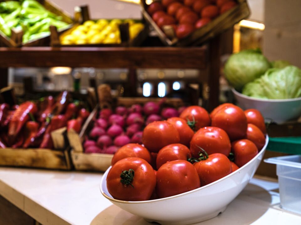 vegetables packed in a kitchen sourced through a farm-to-table approach